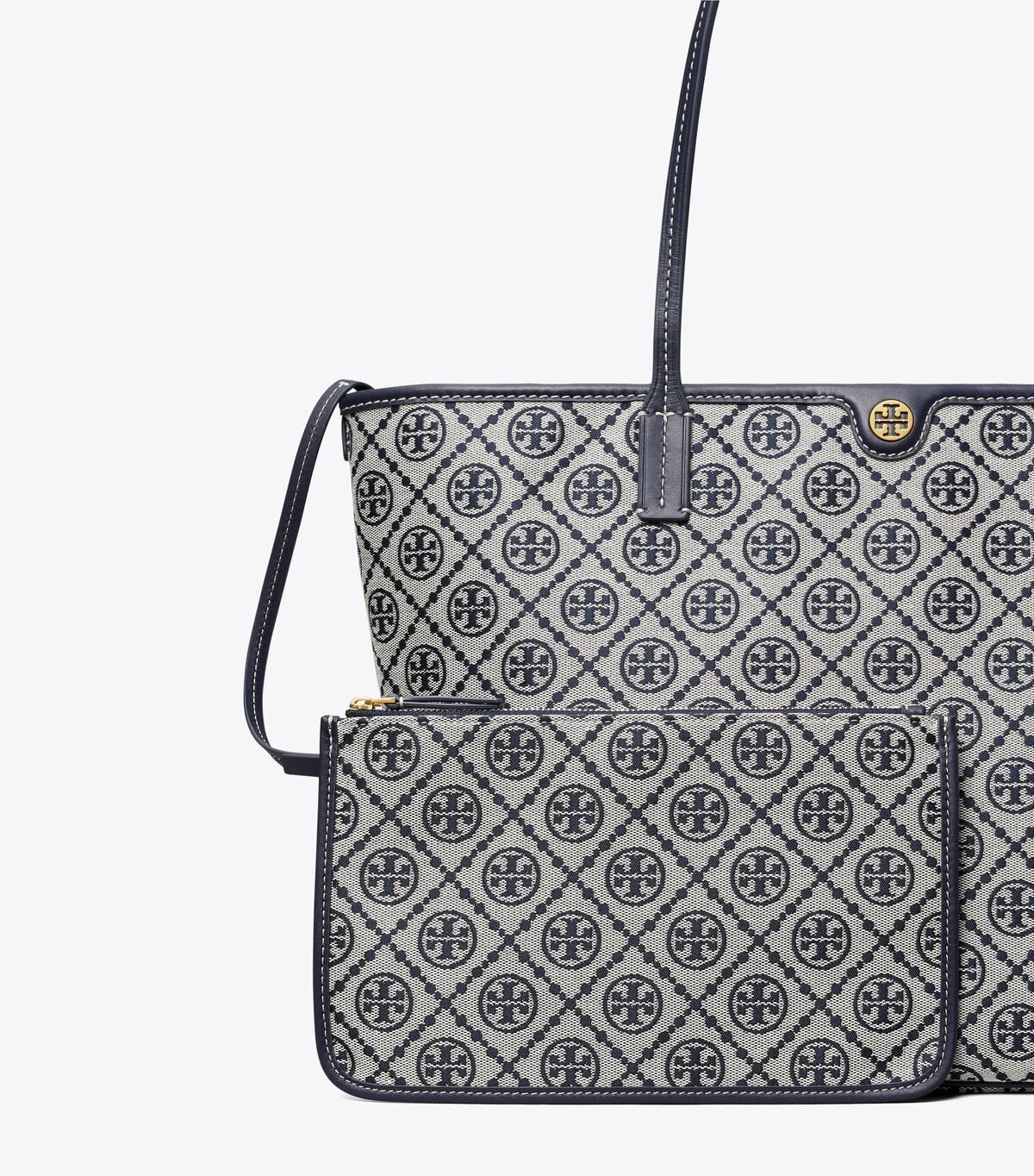 T Monogram Zip Tote