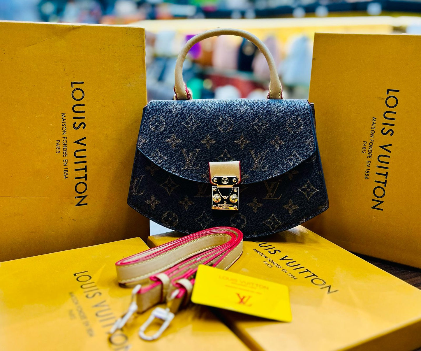 Lv Handbag With Long Belt