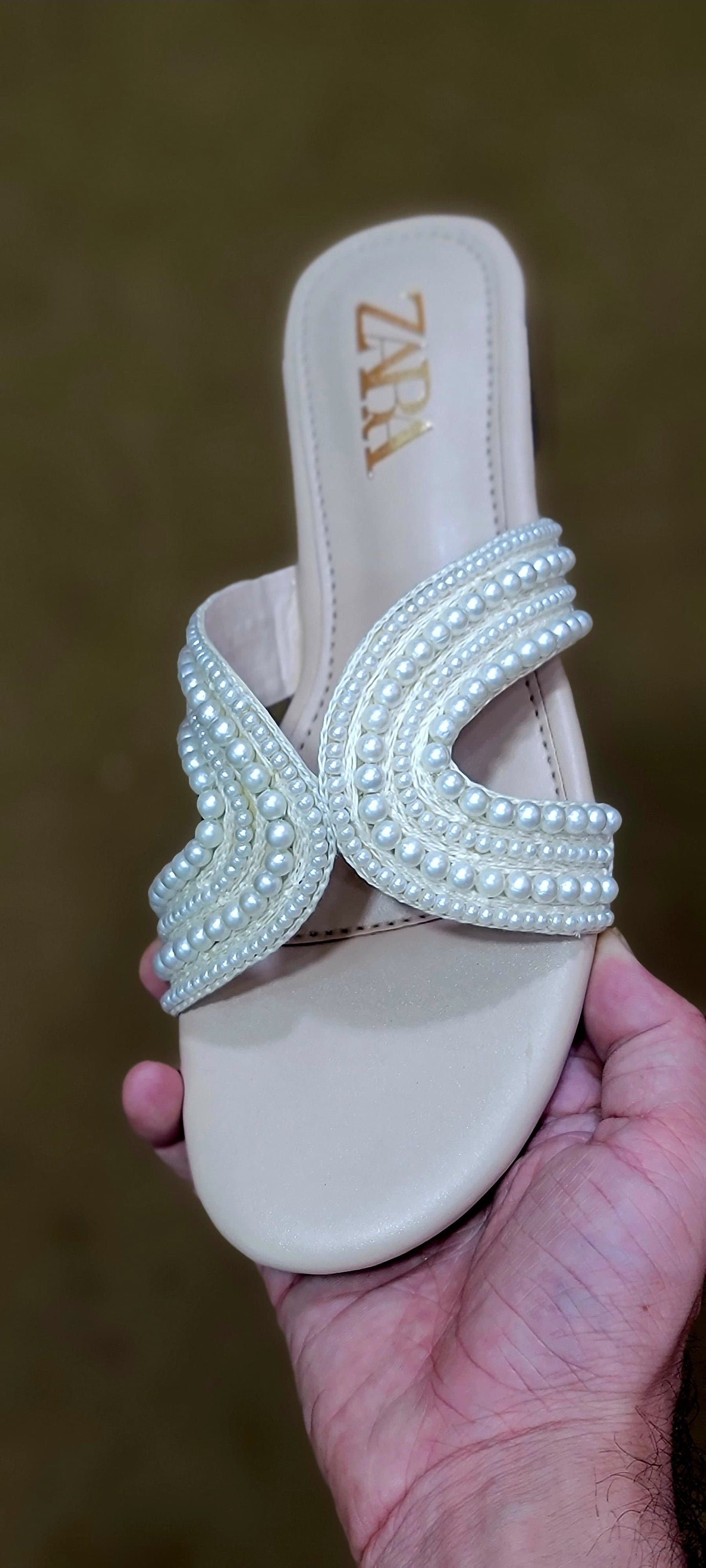 Zara Pearls Slippers