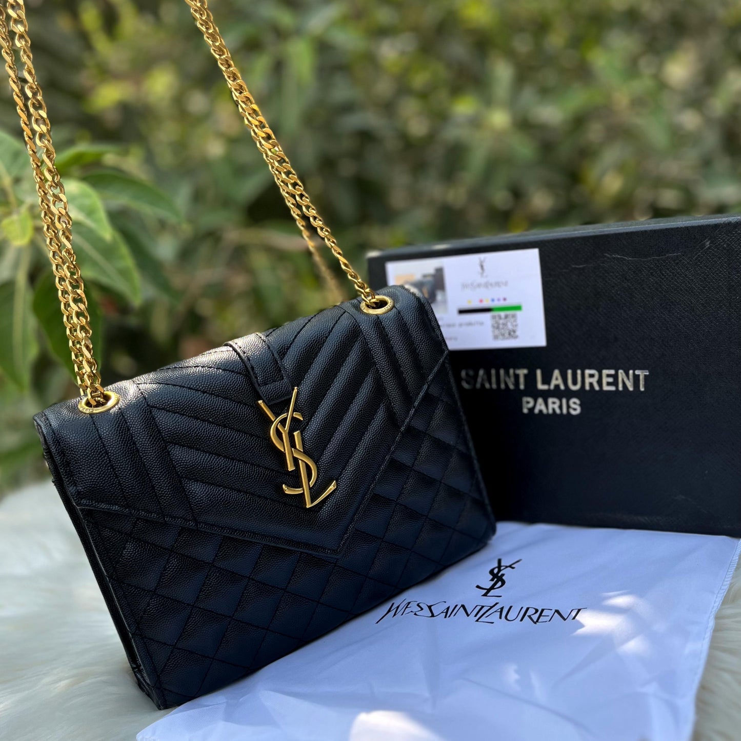 Ysl Crossbody Bag With Long Chain
