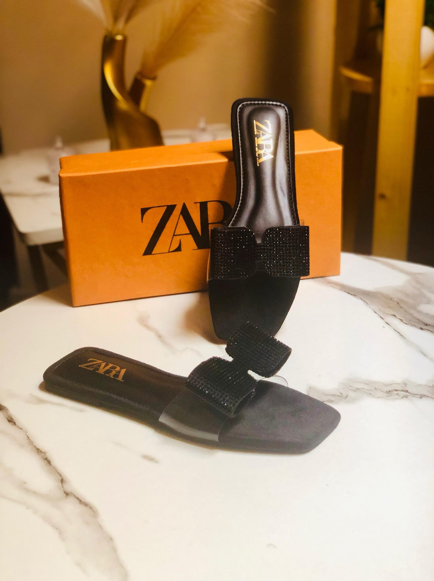 Zara Mash Bow Slippers