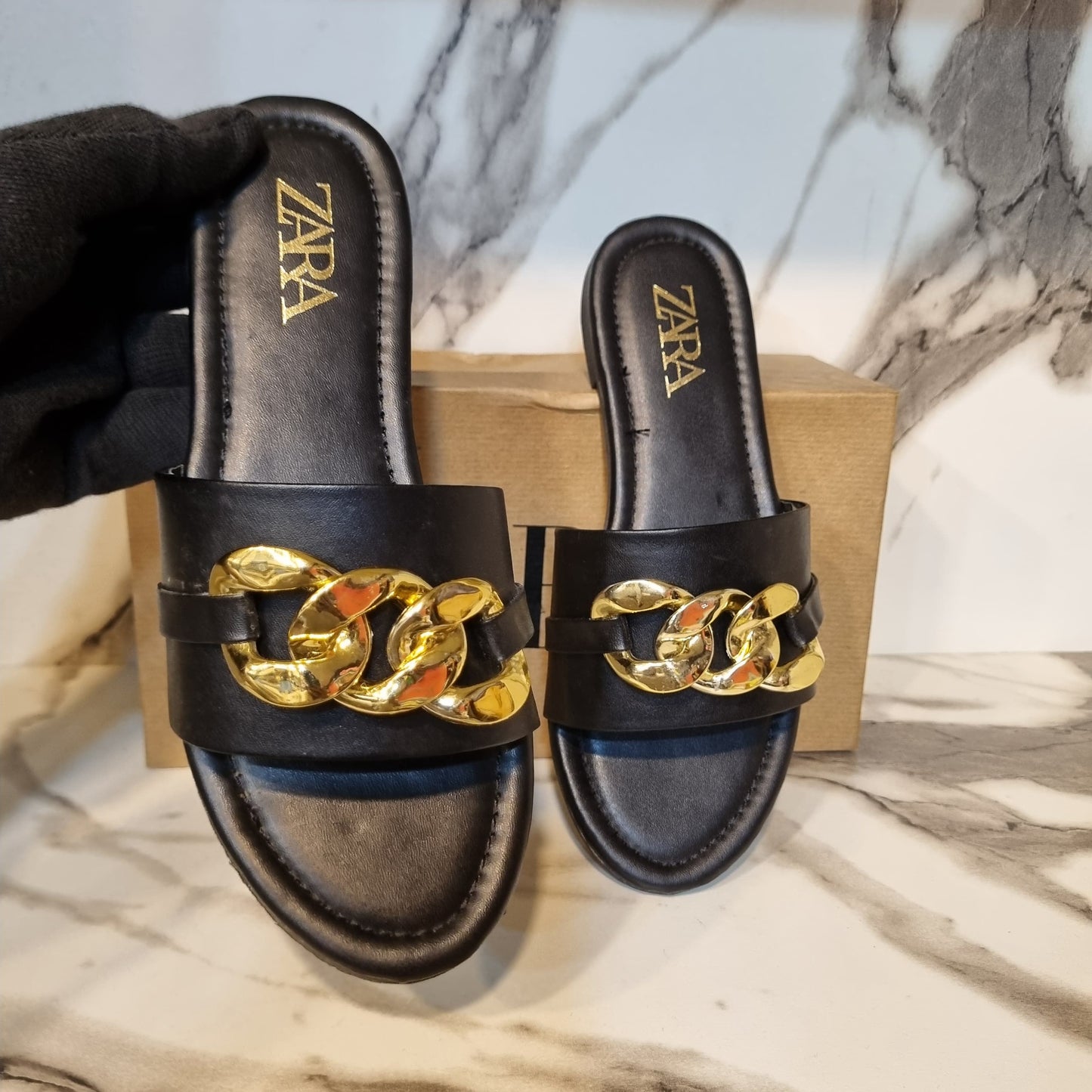 Zara Chain Flat Slippers