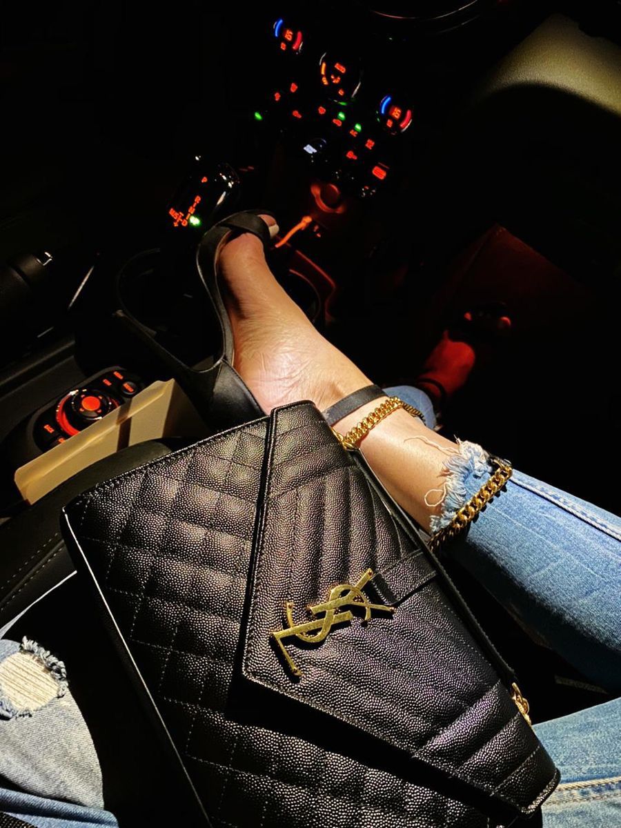 Ysl Crossbody Bag With Long Chain