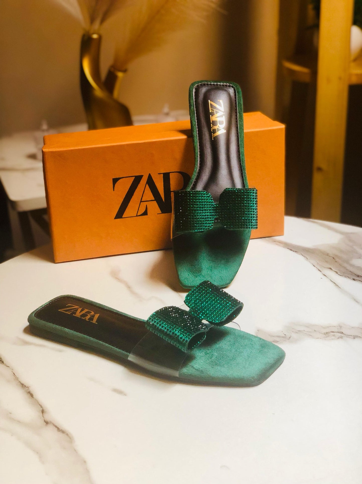 Zara Mash Bow Slippers