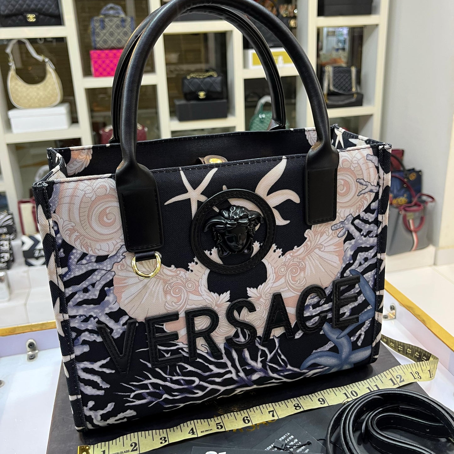 VERSACE Barocco Sea Canvas Tote Bag