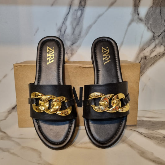 Zara Chain Flat Slippers