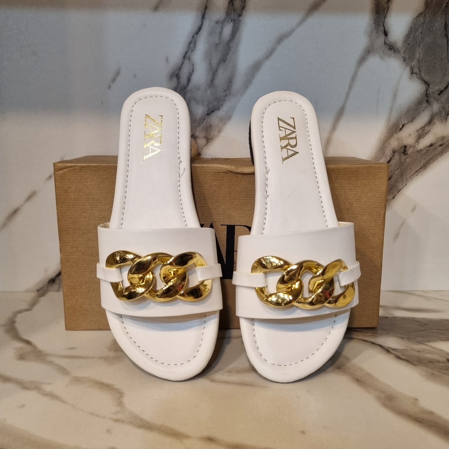 Zara Chain Flat Slippers