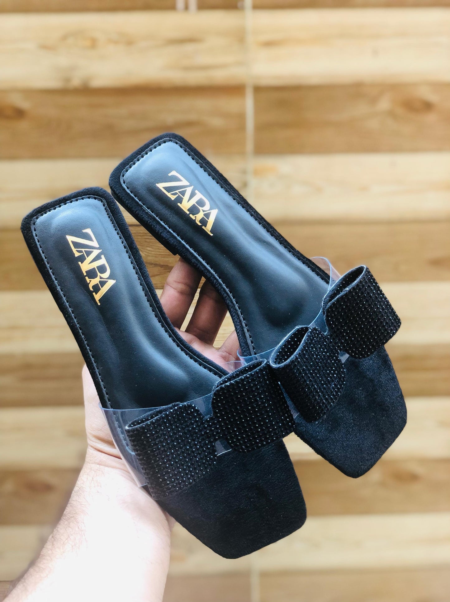 Zara Mash Bow Slippers