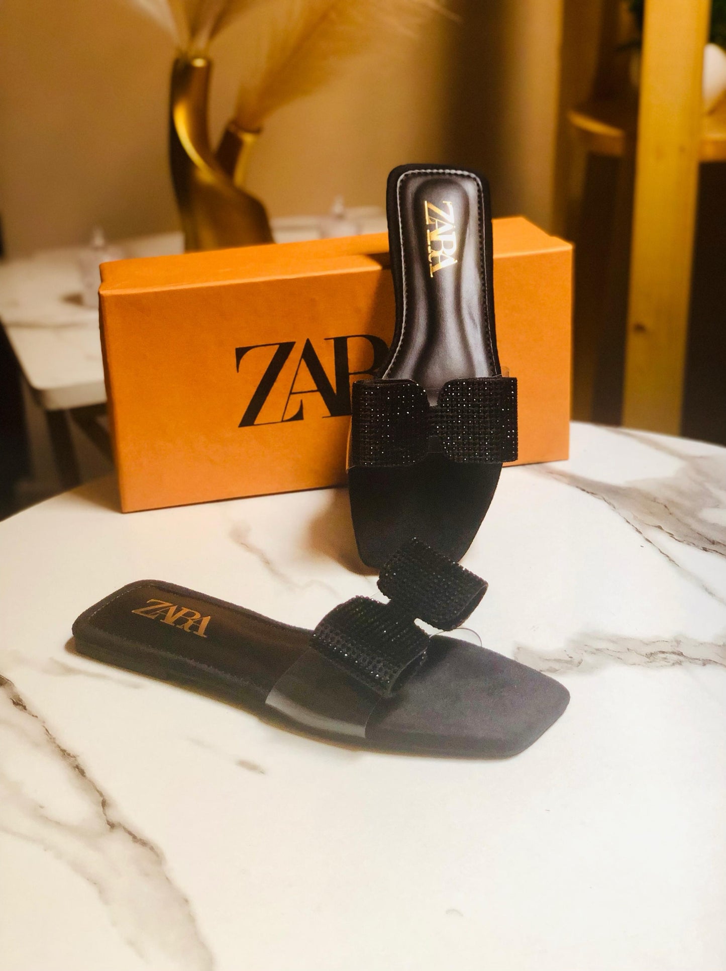 Zara Mash Bow Slippers