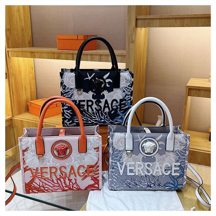 VERSACE Barocco Sea Canvas Tote Bag