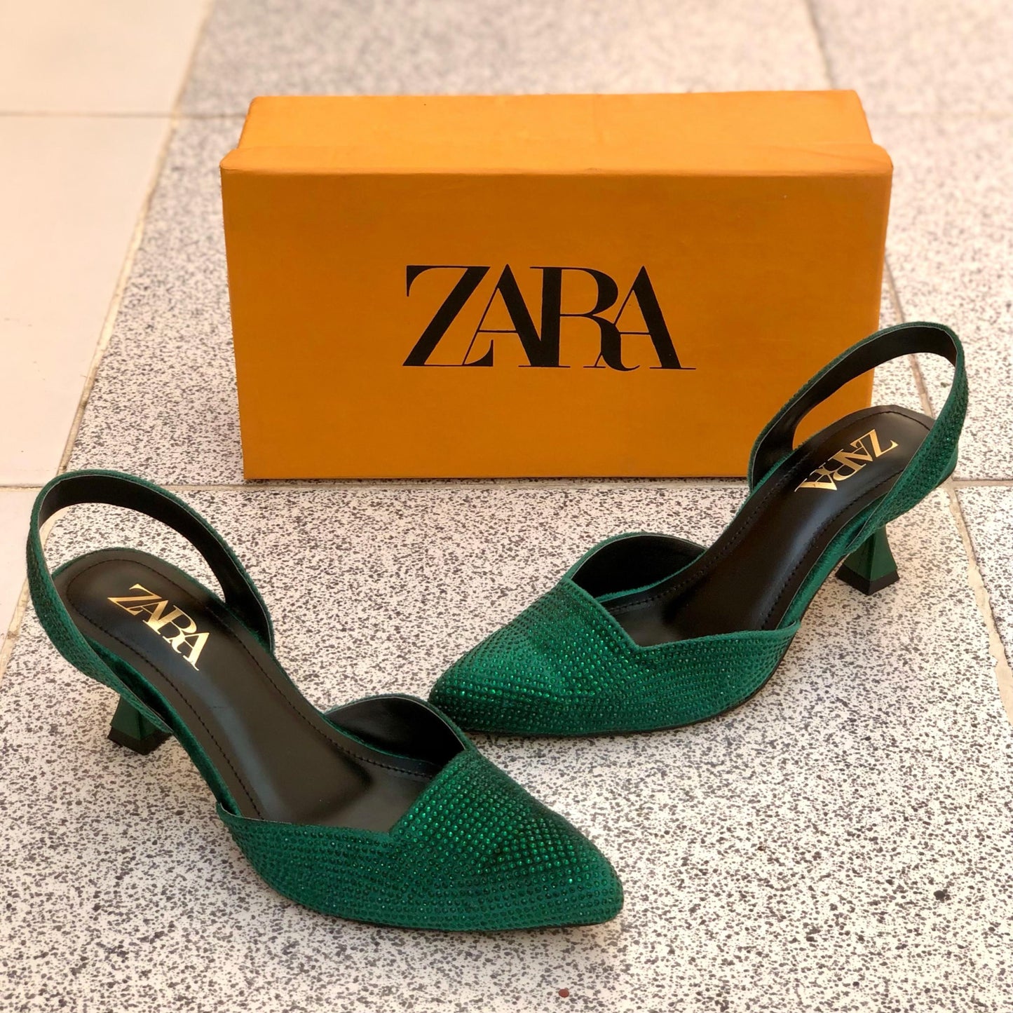 Zara Stone Heels