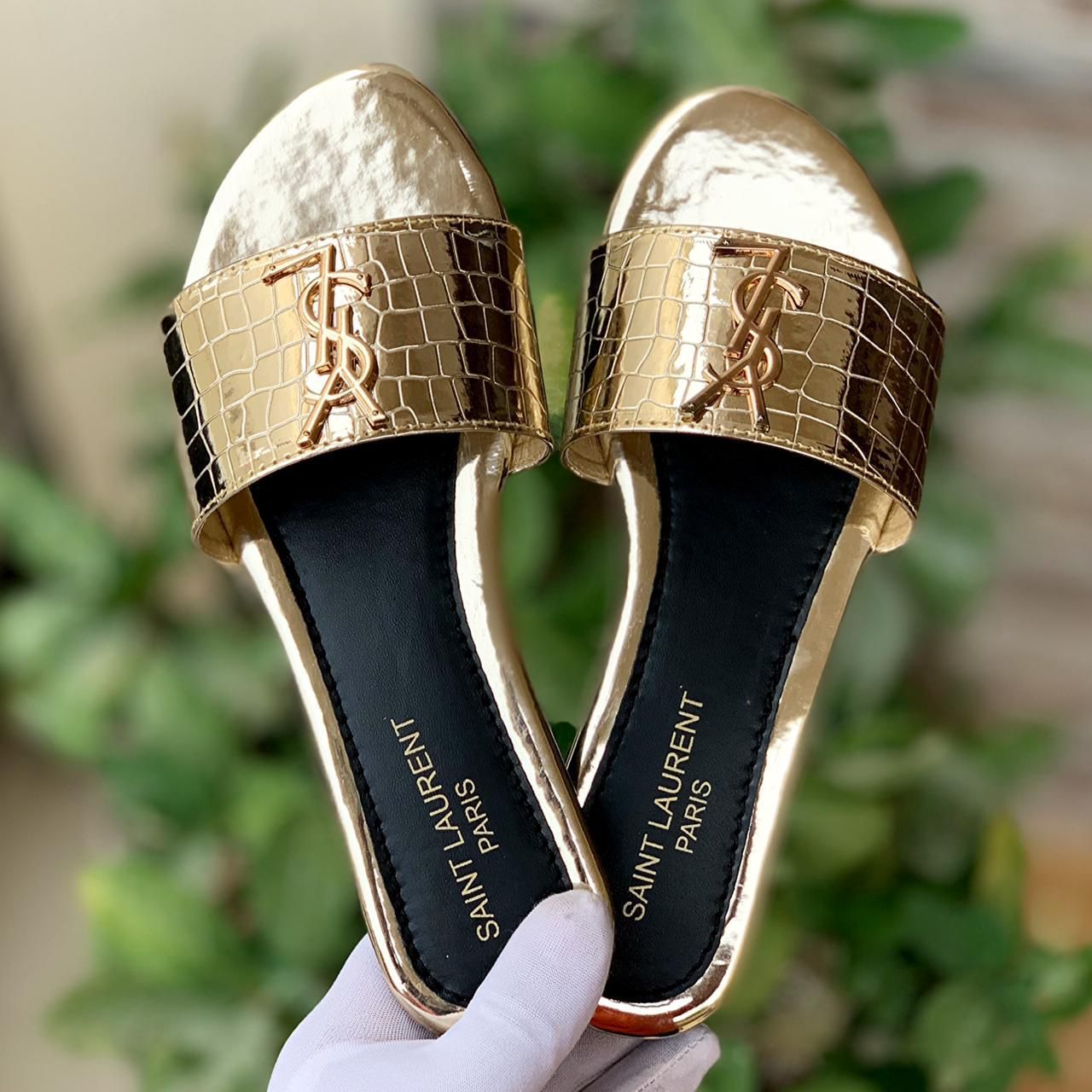 Ysl Flat Slippers