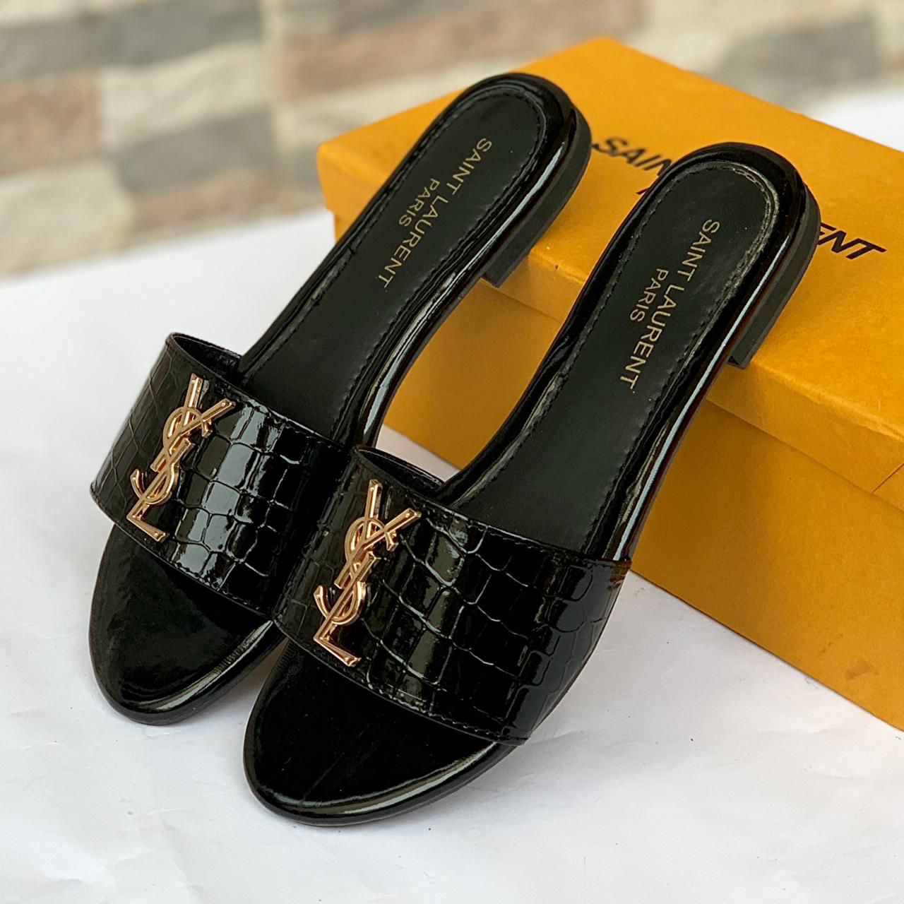 Ysl Flat Slippers