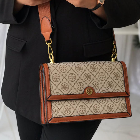 Tory Burch-T Monogram Jacquard Shoulder Bag