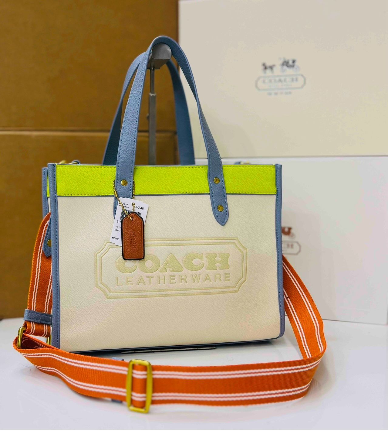 Field Tote 22 In Colorblock With Coach Badge